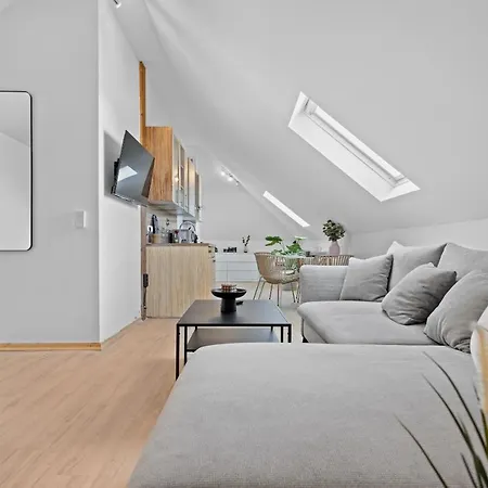Stilvolle Wohnung: Private Dachterrasse - Zentral Apartmán Augsburg